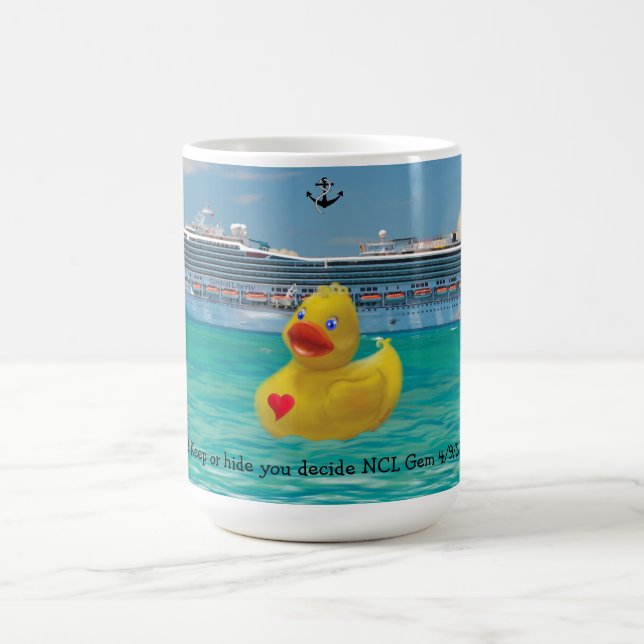 Taza De Café Pato de crucero personalizado para adultos (Centro)