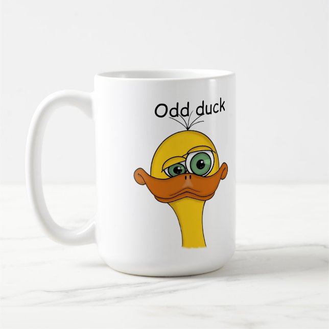 Taza De Café Pato de dibujos animados extraño (Izquierda)