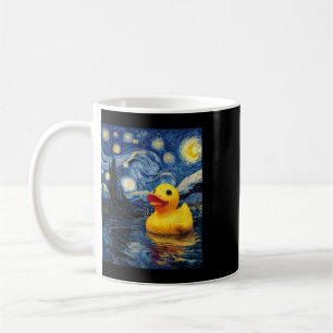 Taza De Café Pato de goma Duckie Ducky Van Gogh estilo estrella