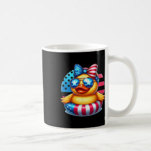 Taza De Café Pato de goma genial bandera de EE. UU. Pato lindo