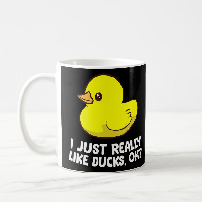 Taza De Café Pato de goma Me Gusta Realmente Los Patos (Izquierda)