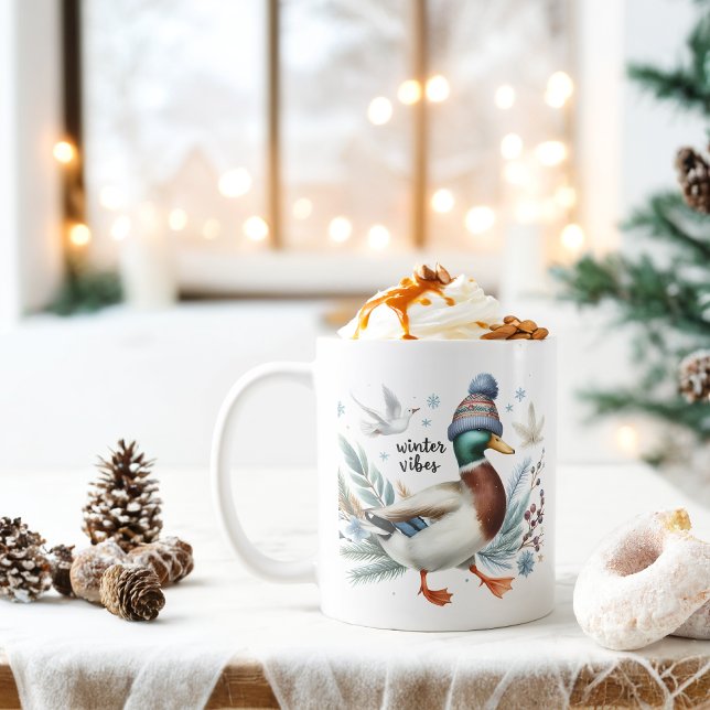 Taza De Café Pato de los vibradores de invierno - (Subido por el creador)