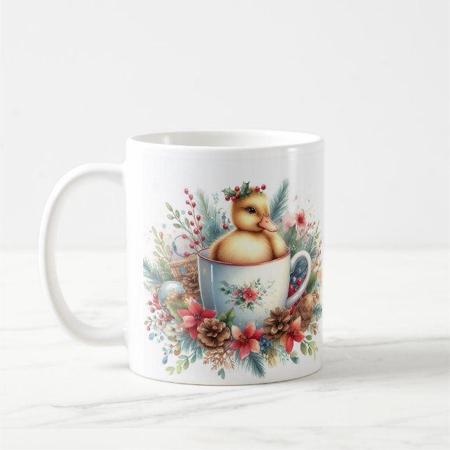 Taza De Café Pato de Navidad (Izquierda)