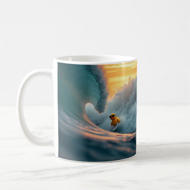 Taza De Café pato de surf (Izquierda)
