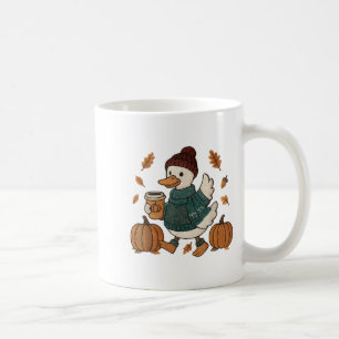 Taza De Café Pato de temporada acogedora Cute Pato de otoño Esp