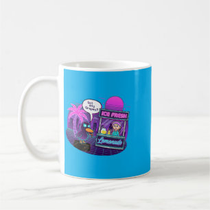 Taza De Café Pato Divertido En Puesto De Limonada Pidiendo Gs