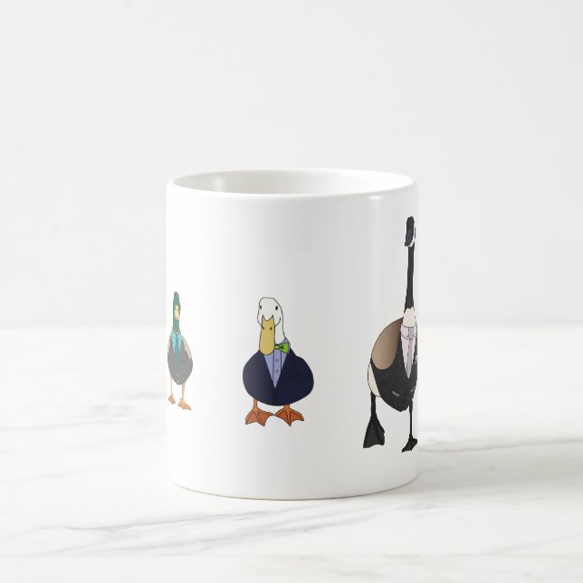 Taza De Café Pato gracioso, Pato, Mug ganso (Centro)