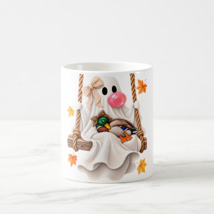 Taza De Café Pato joyero fantasma columpio otoño Halloween