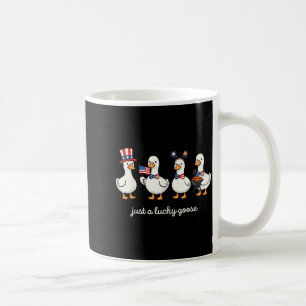 Taza De Café Pato Lindo Patriótico Divertido 4 De Julio Ganso A