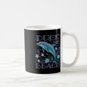 Taza De Café Pato Playa Nc Amante Del Delfín Colorido Recuerdo