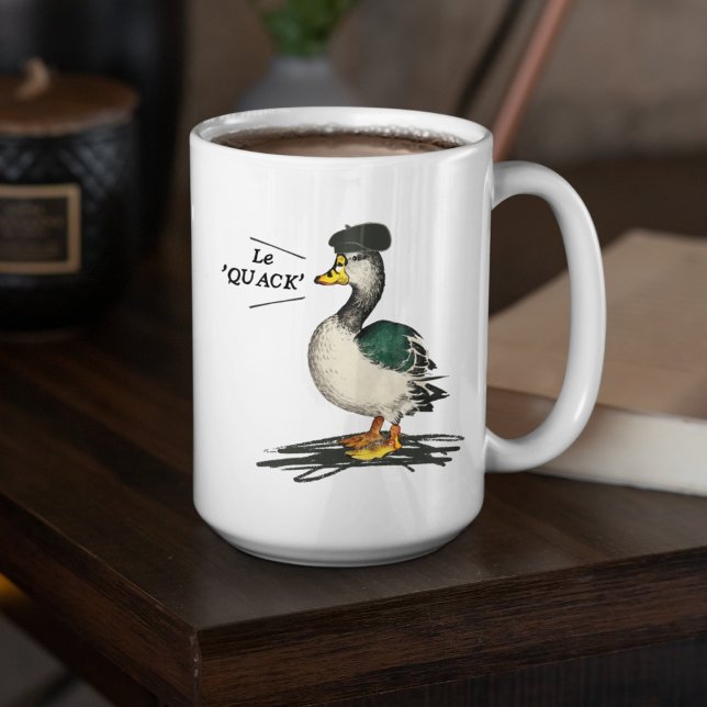 Taza De Café Pato quirky, gracioso pato francés (Subido por el creador)
