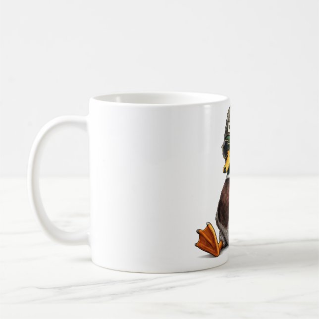 Taza De Café Pato Real Personalizado — Divertido Día de San Val (Izquierda)