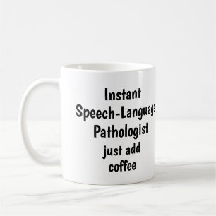 Taza De Café Patólogo lingüístico del habla Añadir una cita div