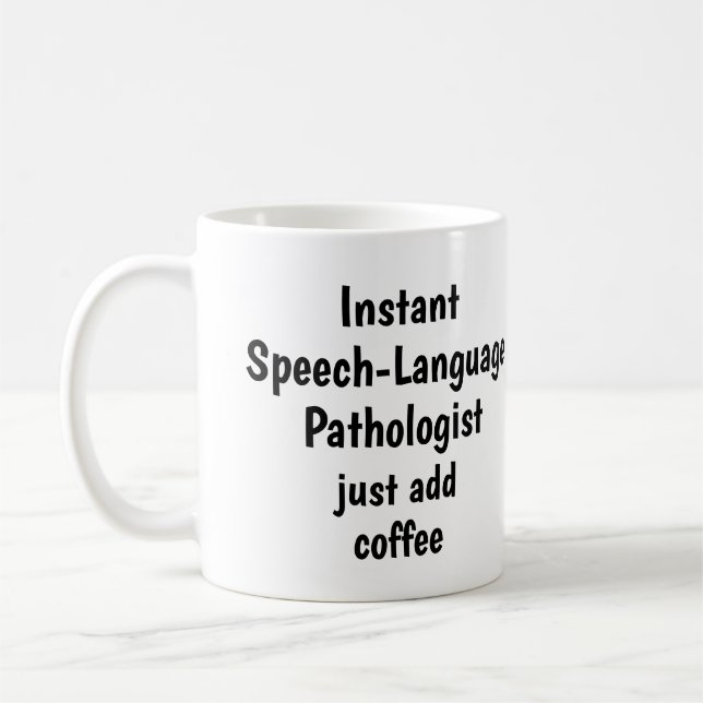 Taza De Café Patólogo lingüístico del habla Añadir una cita div (Izquierda)