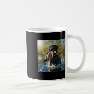 Taza De Café Patos De Caza De Perros De Labrador Negro