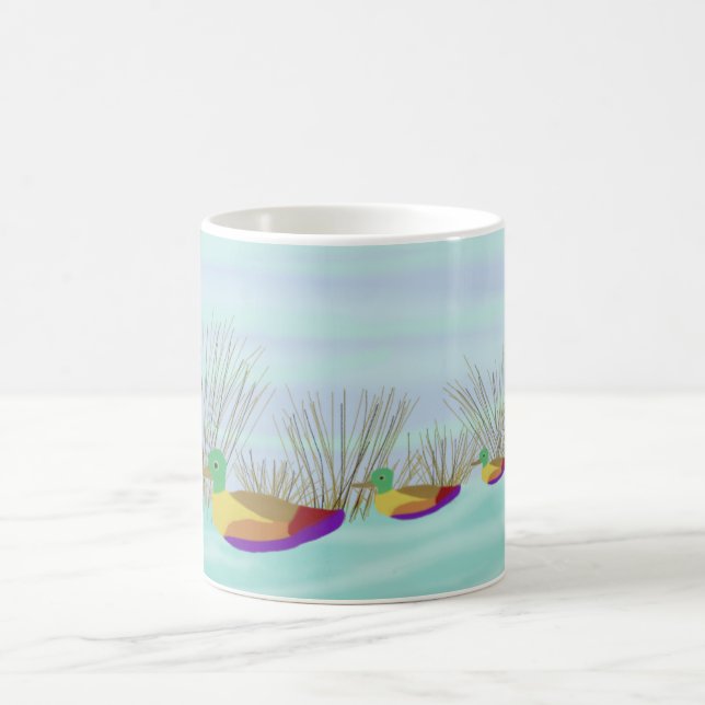 Taza De Café Patos en el agua (Centro)