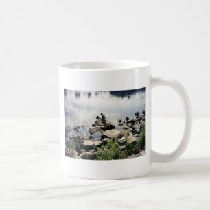Taza De Café patos en un río