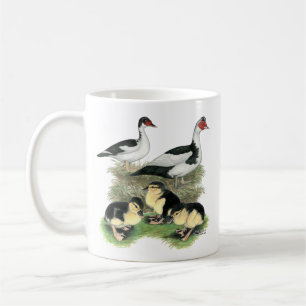 Taza De Café Patos Muscovy de Patas Negras Familia