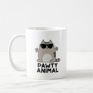 Taza De Café Patoso animal gracioso Fiesta Cat Pun