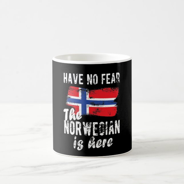 Taza De Café Patrimonio noruego Noruega Rodea Bandera Noruega (Centro)