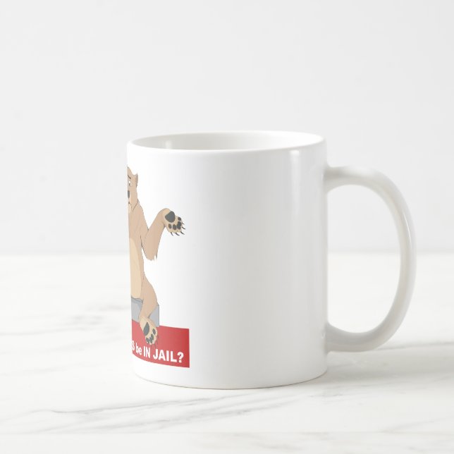 Taza De Café Patriot Act y CaliBear (Derecha)