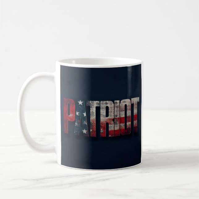 Taza De Café patriot american flag  (Izquierda)