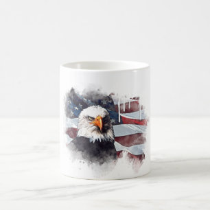 Taza De Café *~* Patriota Eagle USA Bandera Americana