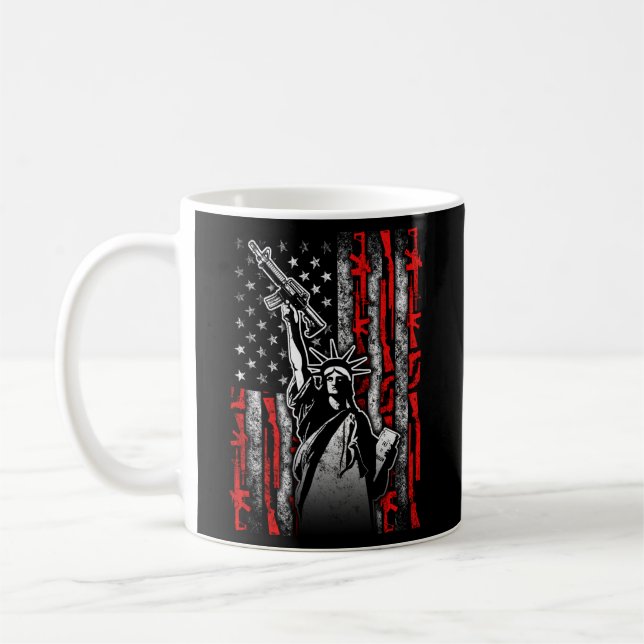 Taza De Café Patriota Estadounidense 2ª Enmienda A Los Derechos (Izquierda)