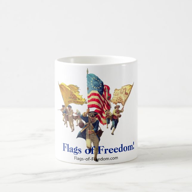 Taza De Café Patriotic "3 Flags of Freedom" Coffee Mug (Centro)
