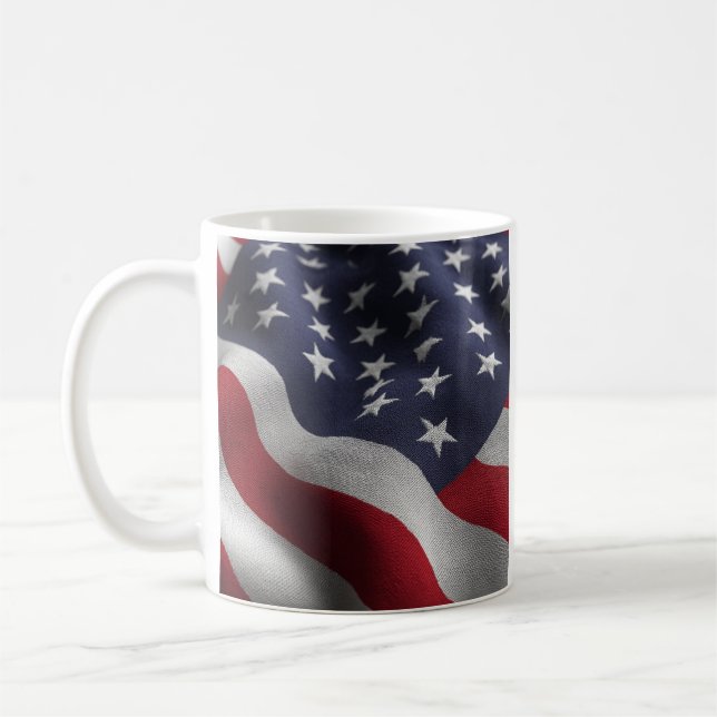Taza De Café Patriotic American flag (Izquierda)