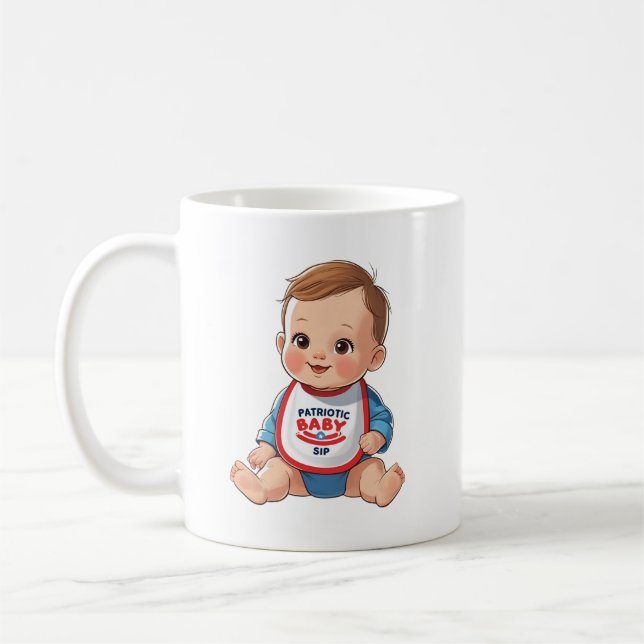 Taza De Café Patriotic Baby Sip Mug (Izquierda)