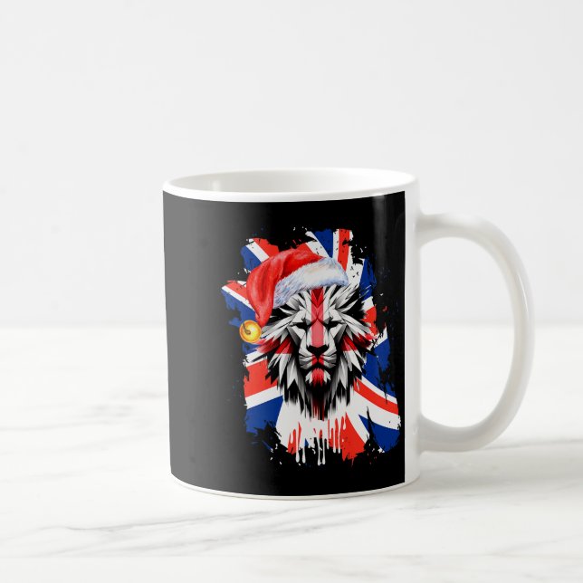 Taza De Café Patriotic British Christmas Uk English Flag Premiu (Derecha)