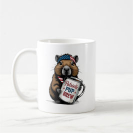 Taza De Café Patriotic Capybara Coffee Mug