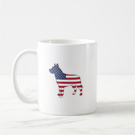 Taza De Café Patriotic Dog Lover USA Flag Design 4 de julio