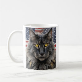 Taza De Café Patriotic Maine Coon Cat