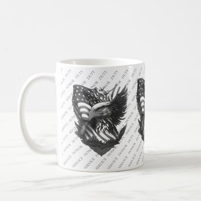 Taza De Café Patriotic Military Appreciation Thank You Veterans (Izquierda)