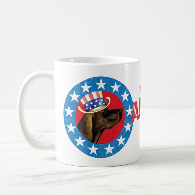 Taza De Café Patriotic Plott Hound (Izquierda)