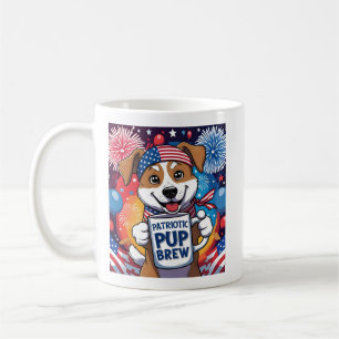 Taza De Café Patriotic Pup Brew