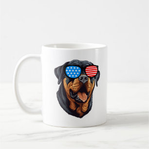 Taza De Café Patriotic Rottweiler