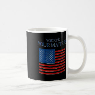 Taza De Café Patriotic Your Vote S American Flag Design Pegatin