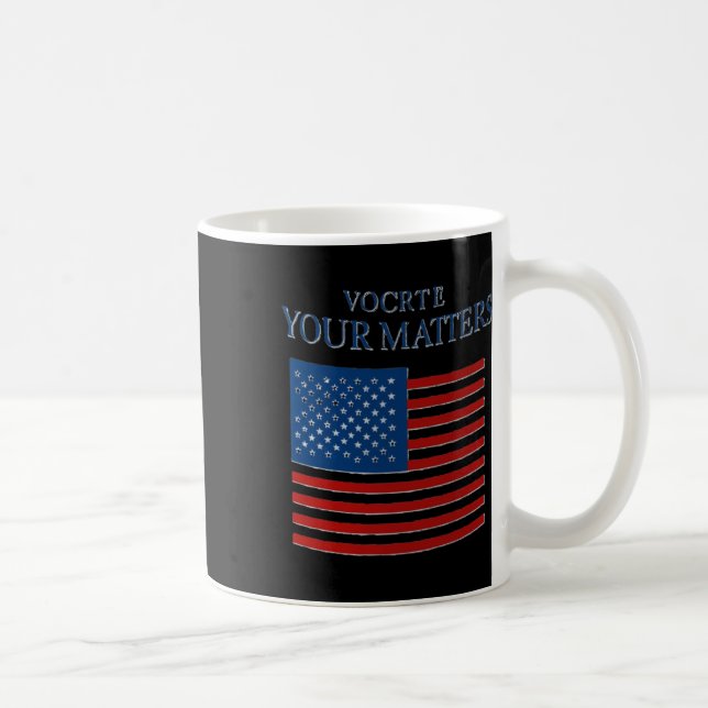 Taza De Café Patriotic Your Vote S American Flag Design Pegatin (Derecha)