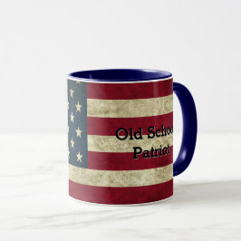 Taza de café patriótica con bandera americana