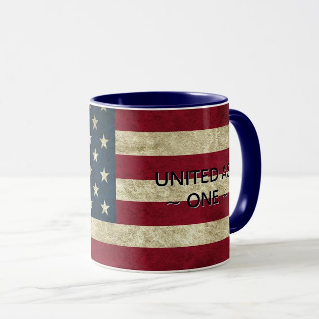 Taza de café patriótica Unity Message (Anverso derecho)