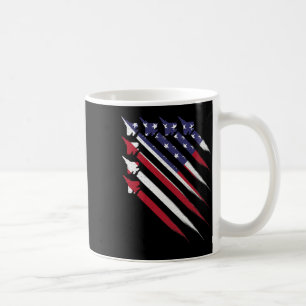 Taza De Café Patriótico 4 De Julio Jet Estados Unidos Bandera H