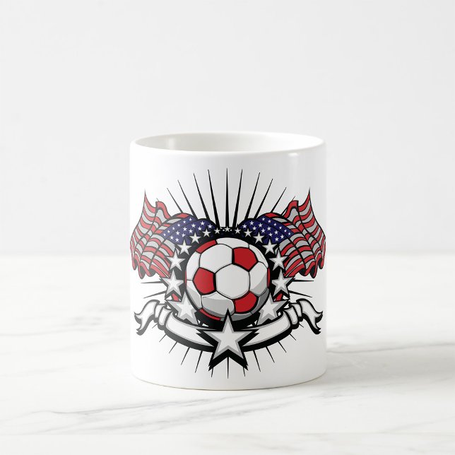 Taza De Café Patriótico American Soccer Design Bandera de Estad (Subido por el creador)