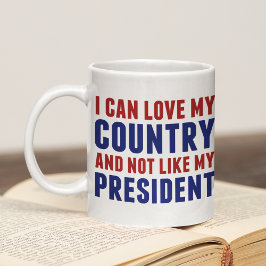Taza De Café Patriótico anti Trump no mi presidente