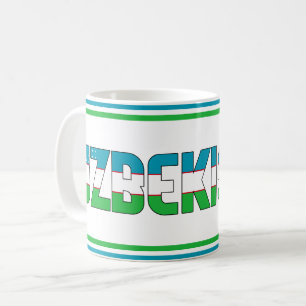 Taza De Café Patriótico de Bandera Nacional de Uzbekistán