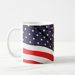 Taza De Café Patriótico de la Bandera de Estados Unidos