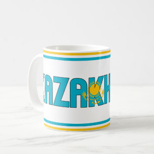 Taza De Café Patriótico de "Sippin' con Kazajistán"
