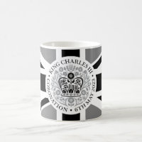 Patriótico del logotipo de coronación real del rey